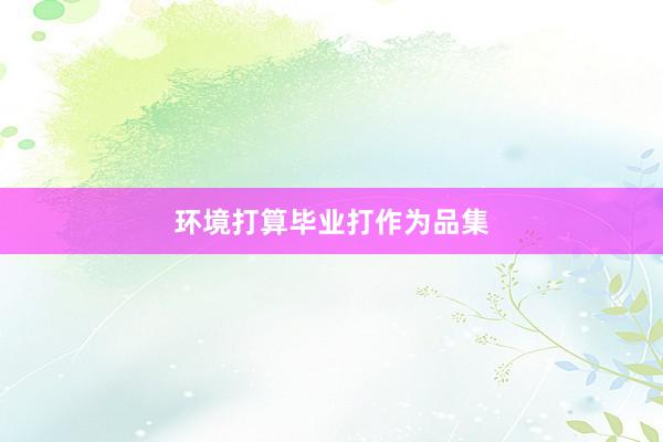 环境打算毕业打作为品集