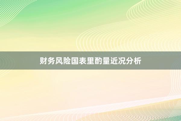 财务风险国表里酌量近况分析